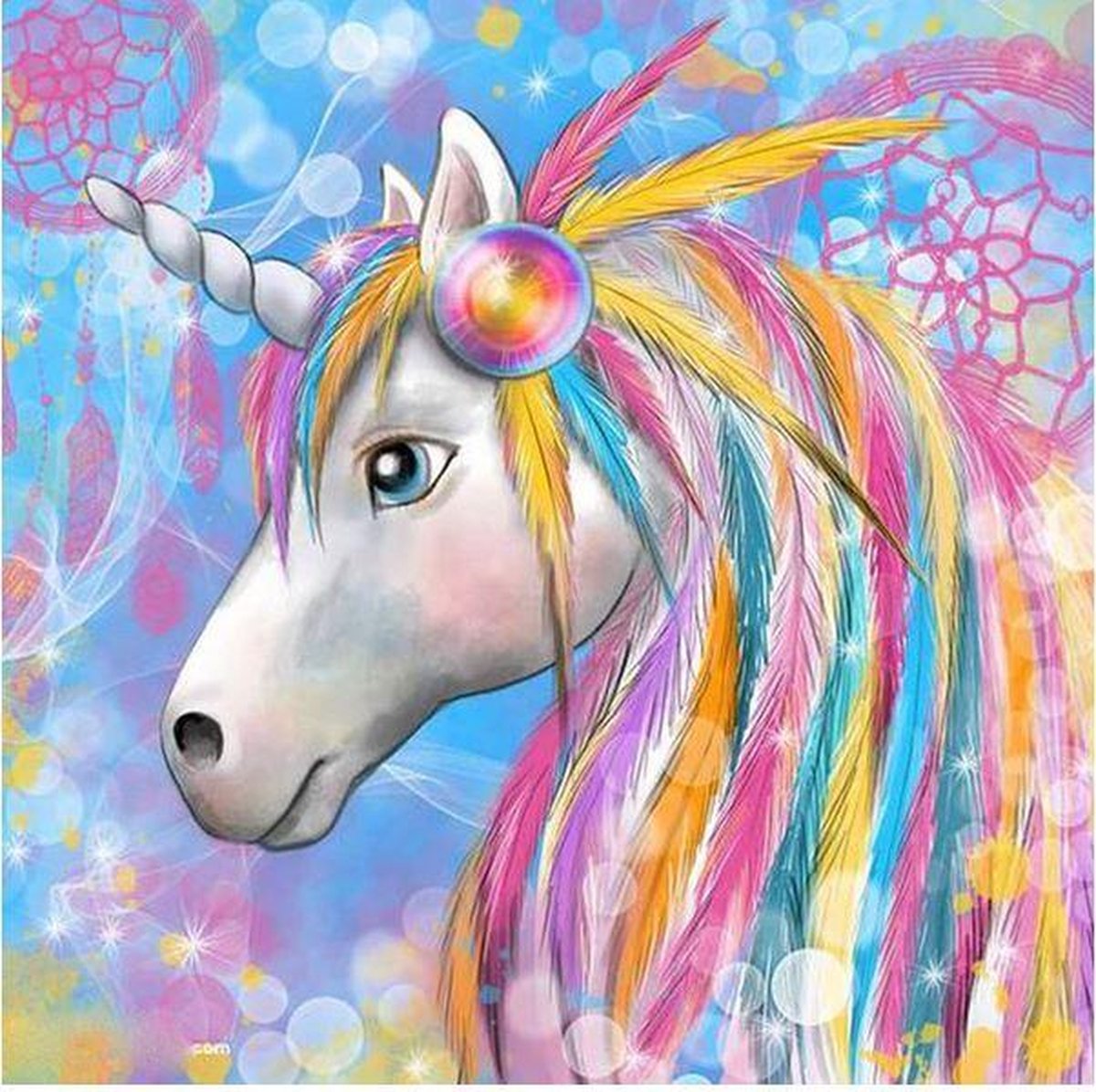 Diamond Painting Unicorn - ♥  eenhoorn 30x30 cm ®Pippashop