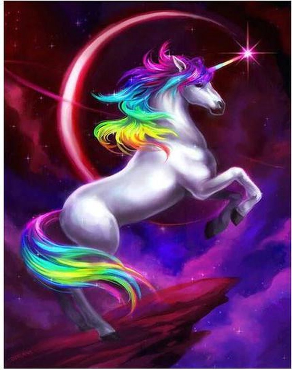 Diamond Painting Unicorn ♥ eenhoorn 20x25 cm ®Pippashop