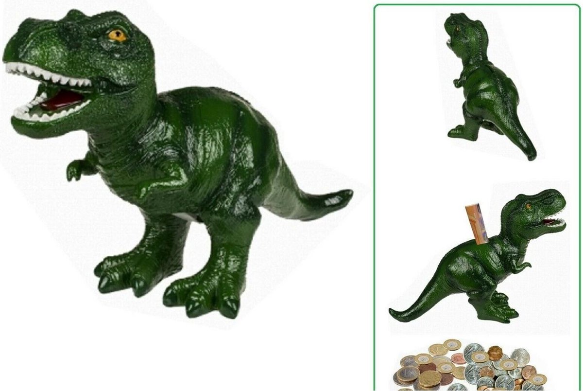 Grote spaarpot dinosaurus 34 x 16 x 23 cm