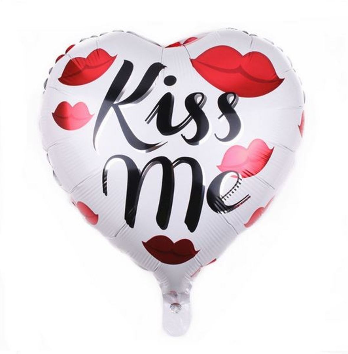 Helium ballon hart Kiss Me 45x40 cm - Valentijn