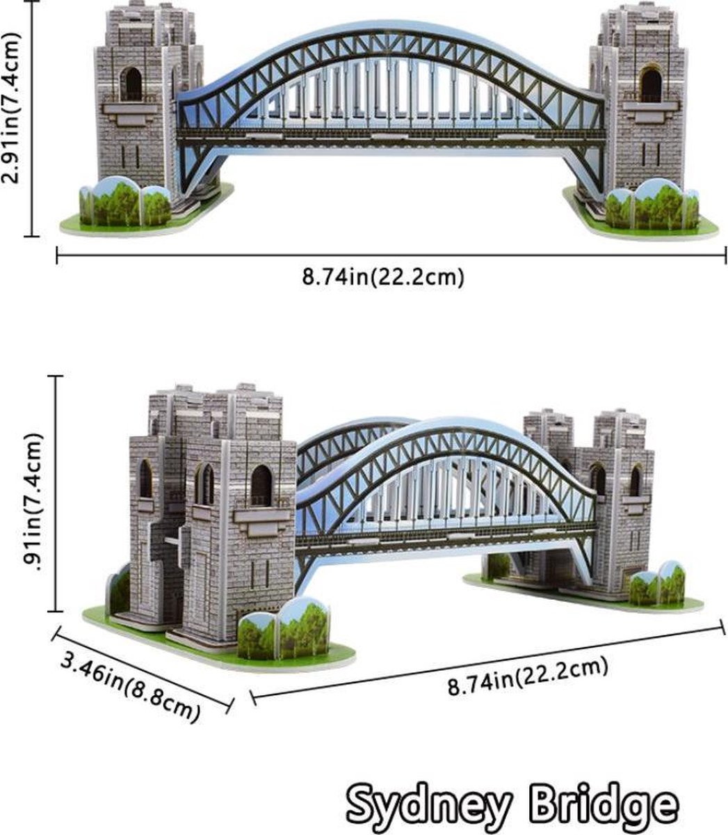 Kartonnen 3D puzzel Sydney Harbour Bridge