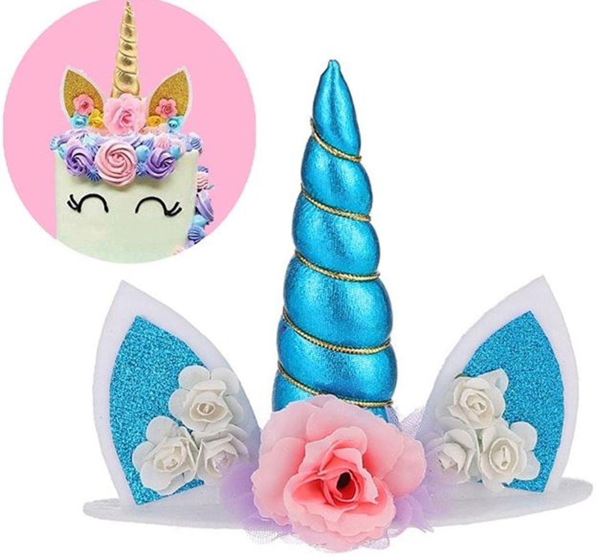 Unicorn / eenhoorn taart topper - cake topper