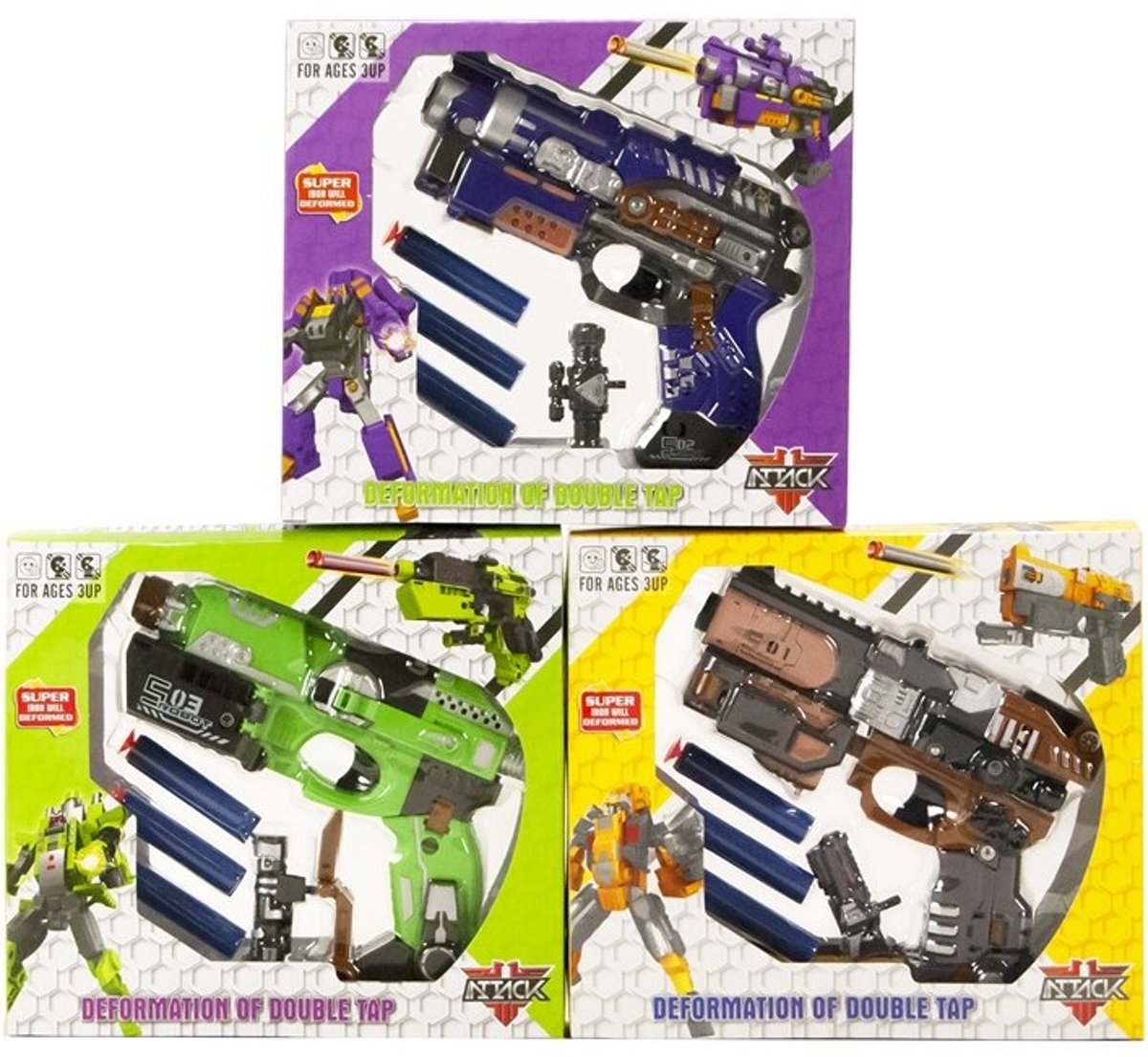 Verander Robot naar Soft Bullet Geweer 20x23 cm