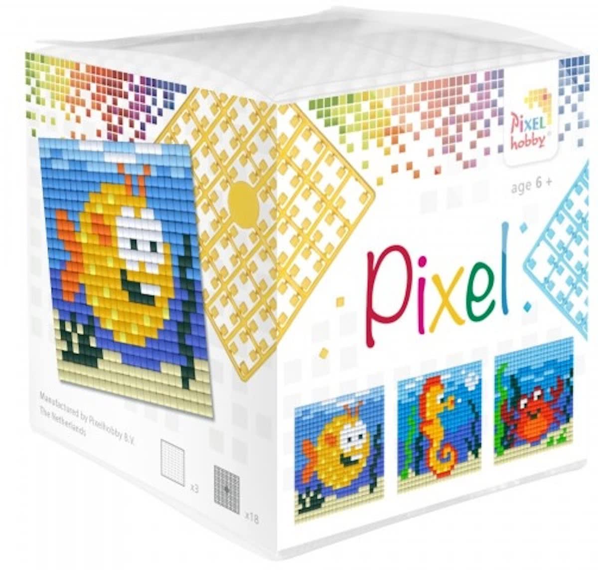 Pixel kubus waterdieren