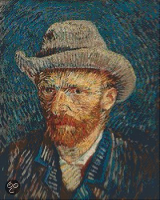 Selfportrait Vincent van Gogh Pixel Mosaic