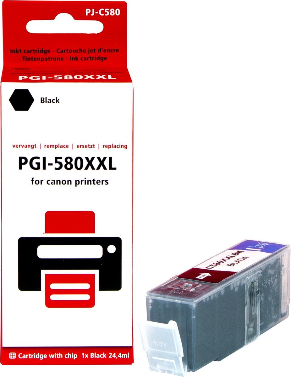 Pixeljet Canon PGI-580 XXL Inktcartridge - Zwart