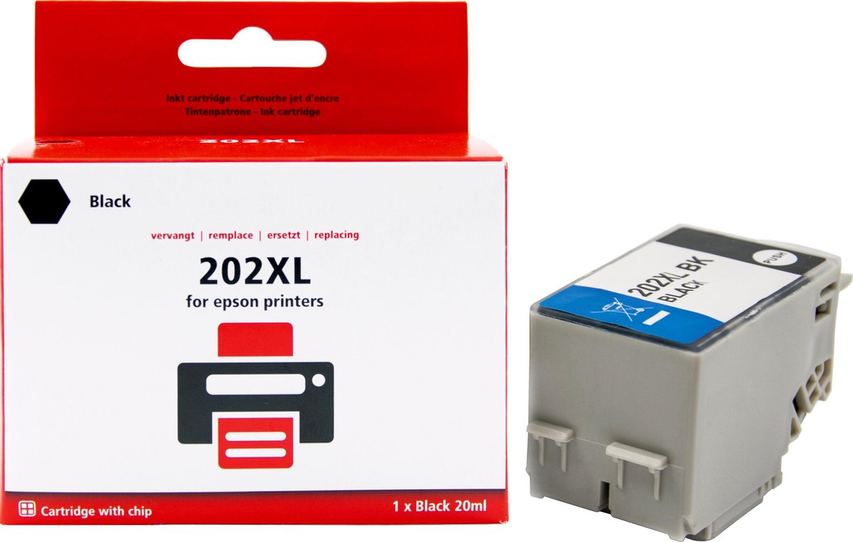 Pixeljet Epson 202 Inktcartridge - Zwart