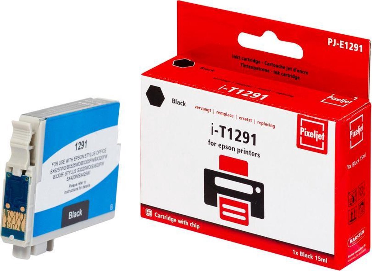 Pixeljet Epson 502XL Inktcartridge - Zwart