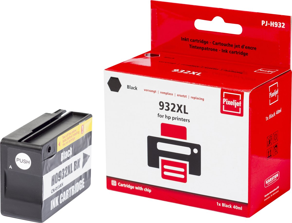 Pixeljet HP 932XL (CN053AE) zwart inktcartridge