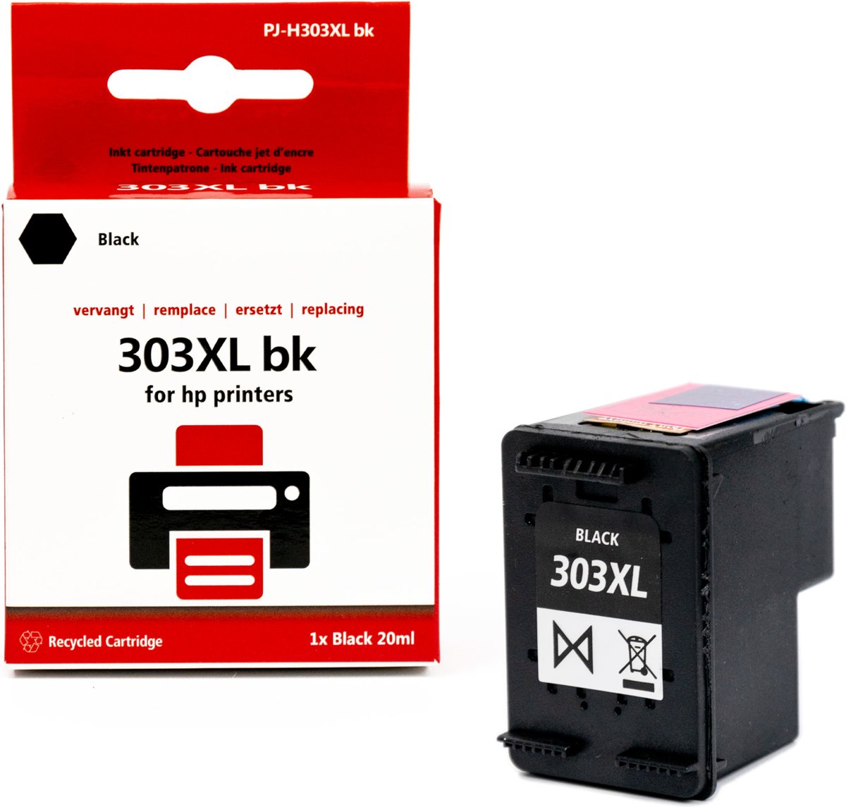 Pixeljet inktcartridge HP 303XL Zwart