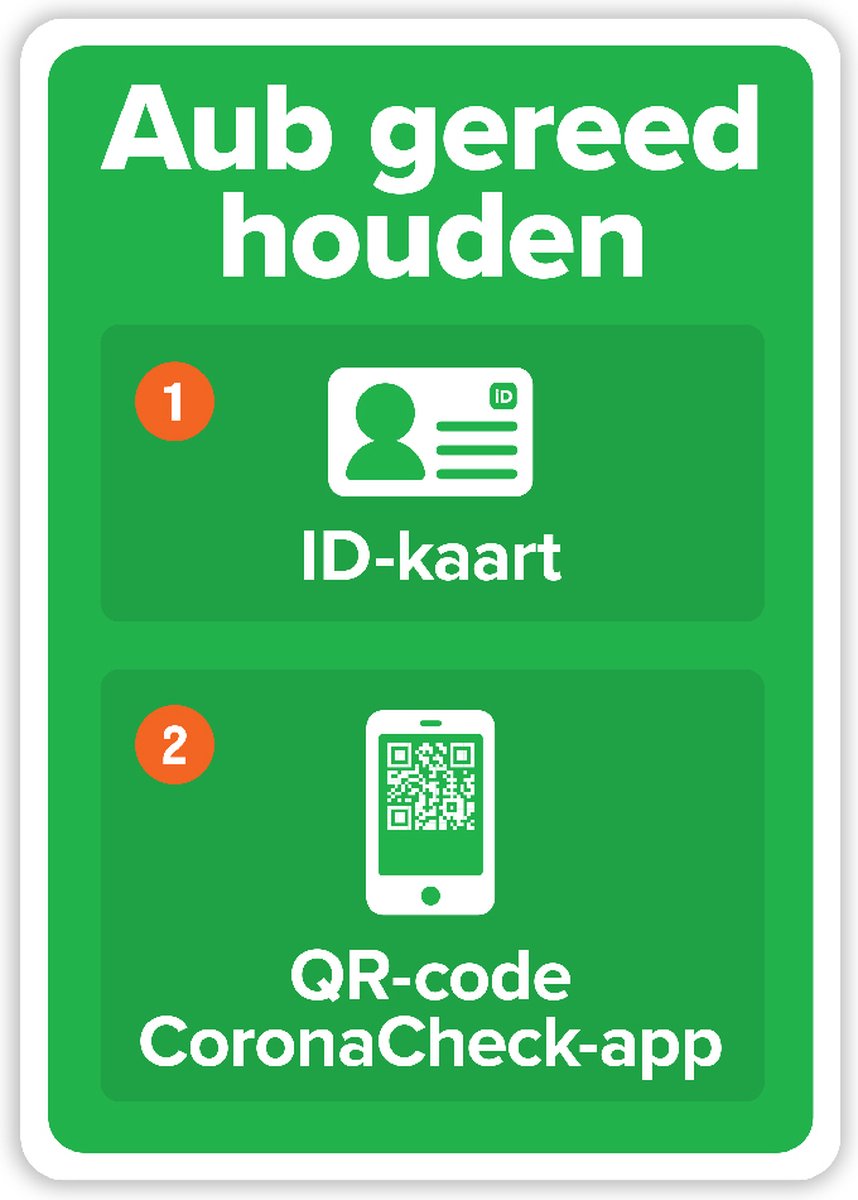 QR Code + ID kaart A3 sticker