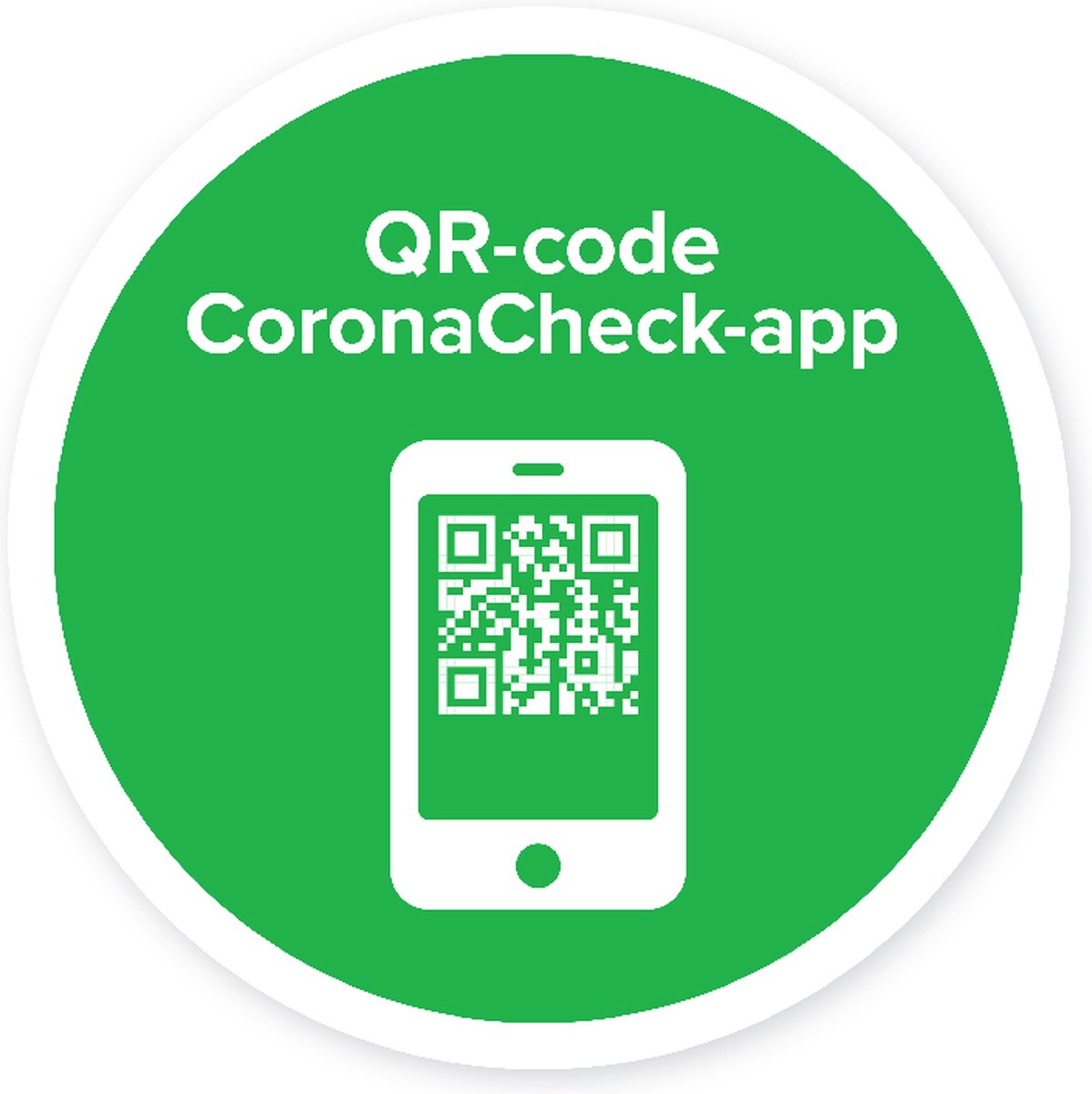 QR Code verplicht sticker 10 Stuks