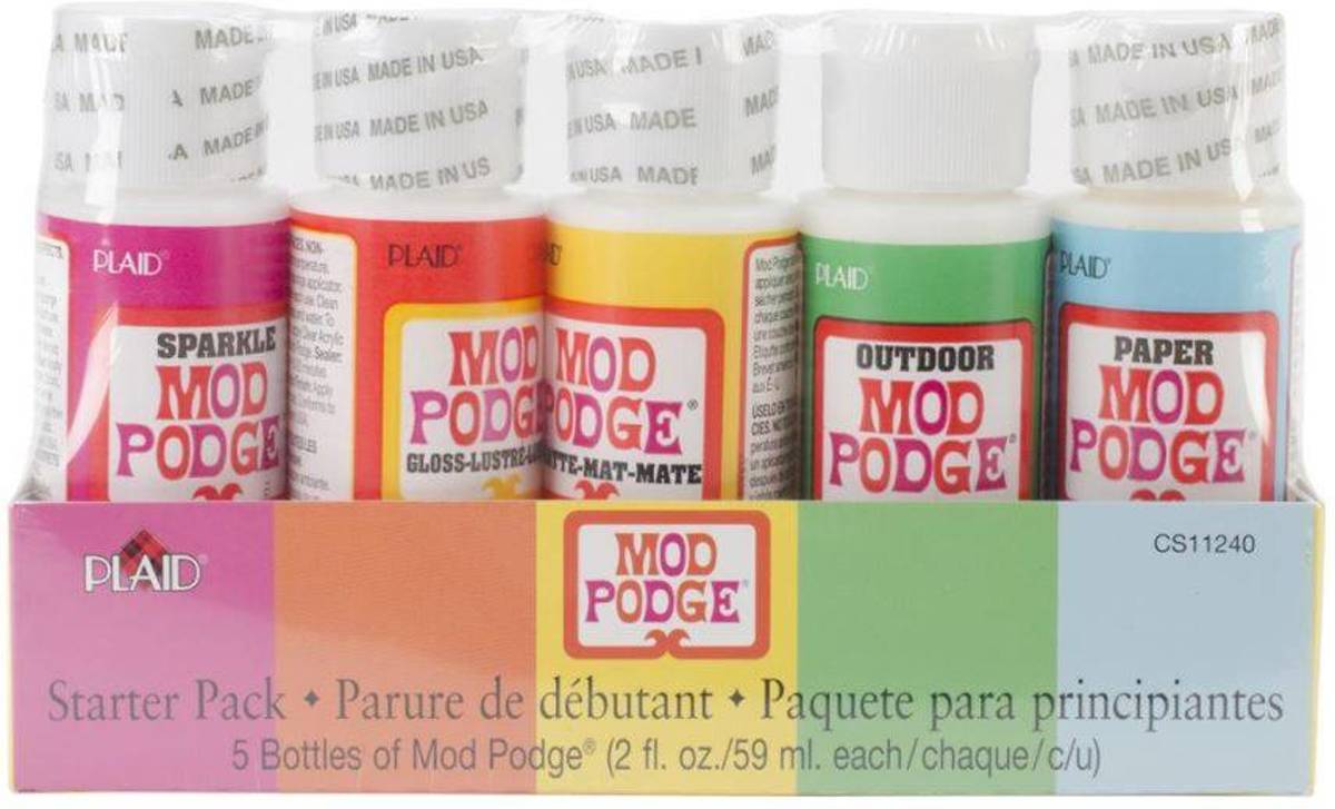 Mod Podge 5x59ml 5x2 oz. starter pack.