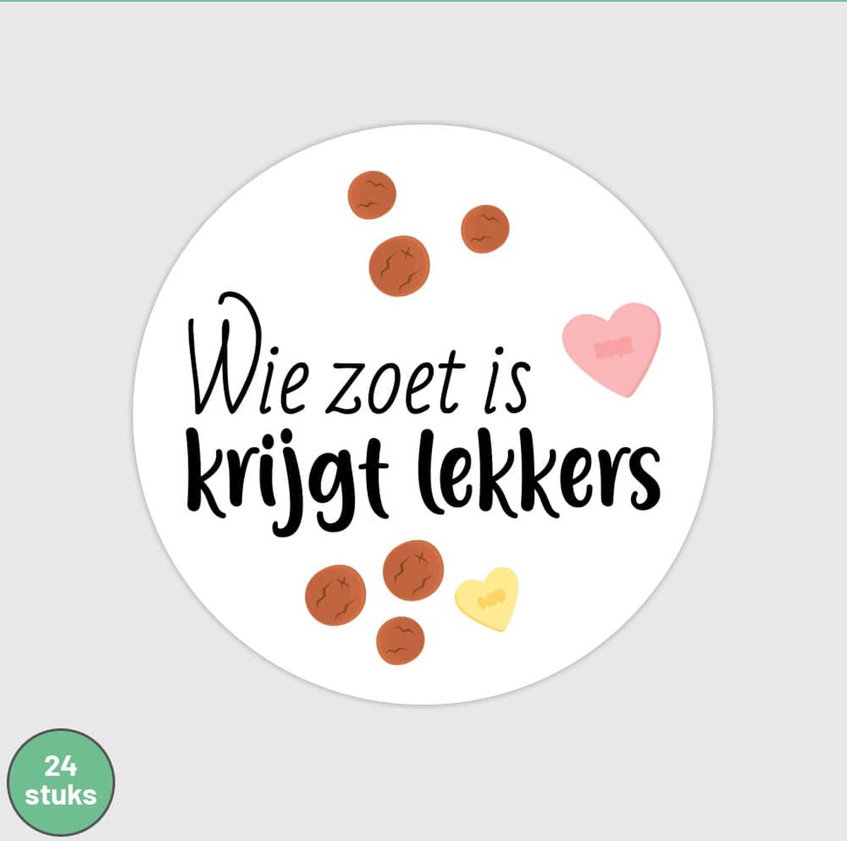 Cadeaustickers Sinterklaas 24 stuks - Kado Inpakken - Cadeaulabels Sint & Piet