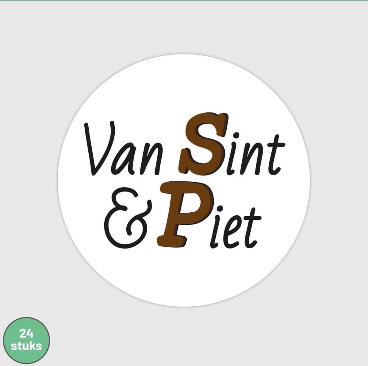 Cadeaustickers van Sint & Piet - 24 stuks