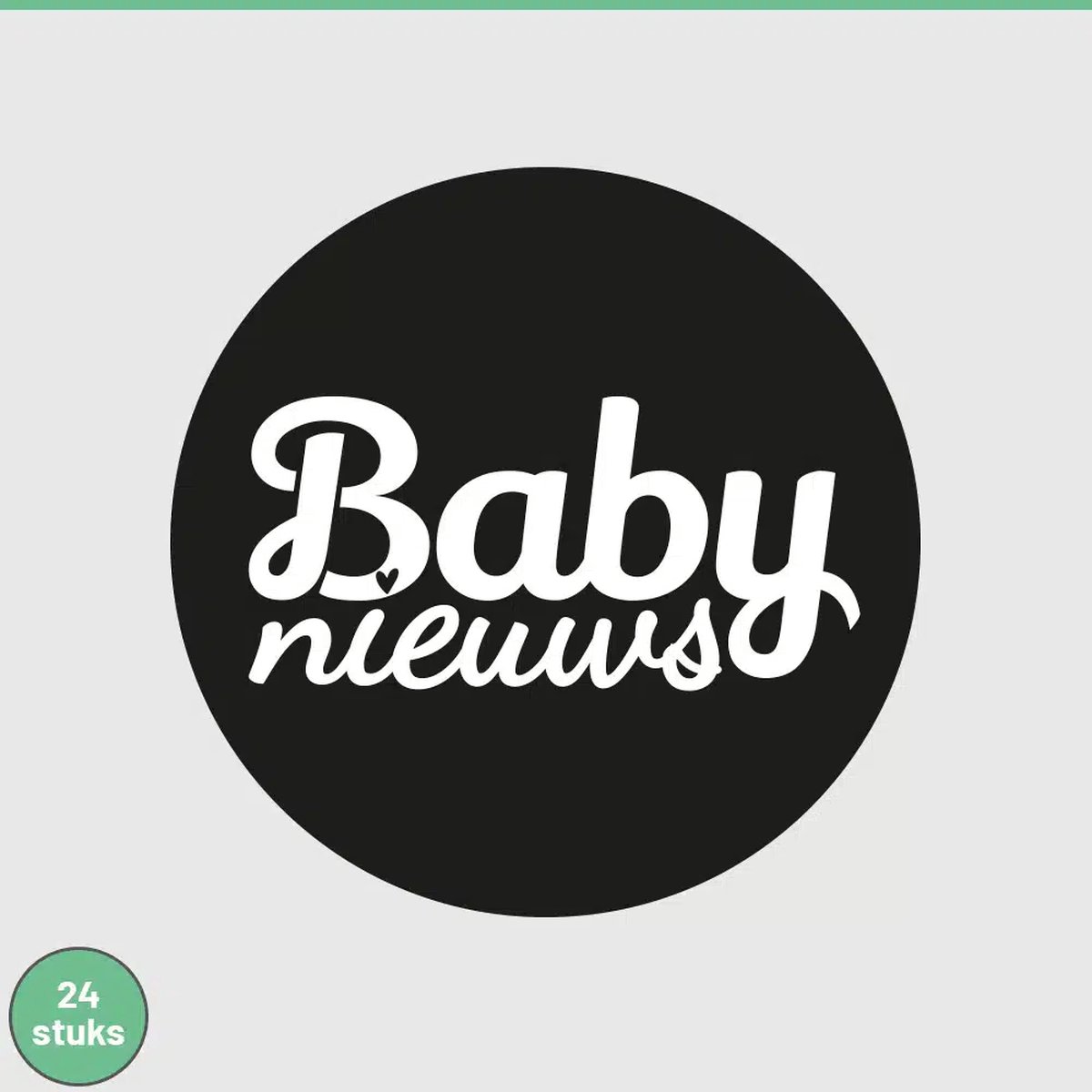 SLUITSTICKERS BABY nieuws 24 stuks - Zwangerschap - Geboortekaart - Kadosticker - Jongen - Meisje - Sluitzegel -