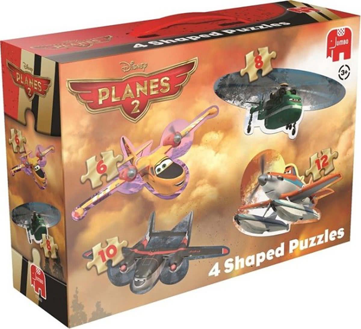 Jumbo Planes 2 4in1 - gevormde Puzzel - 6,8,10 en 12 stukjes