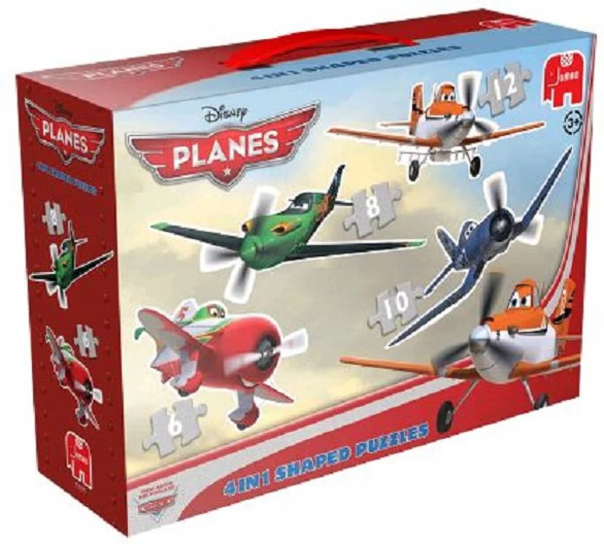 Jumbo Planes 4 in 1 - Gevormde Puzzel - 6,8,10 en 12 stukjes