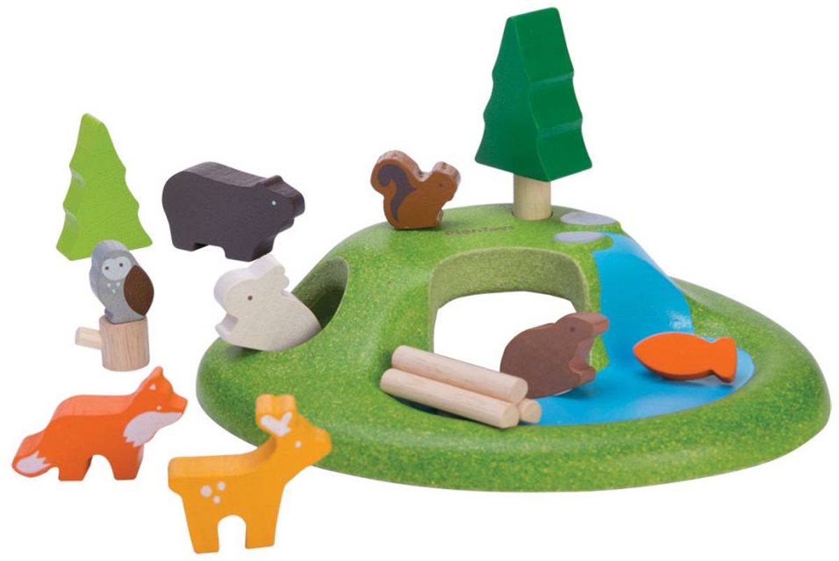 Plan Toys Plan City houten speelstad poppentjes Animal Set