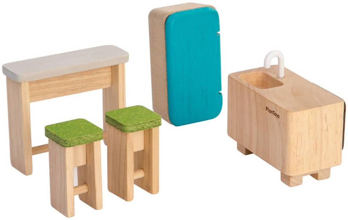 Plan Toys houten poppenhuis meubels Kitchen