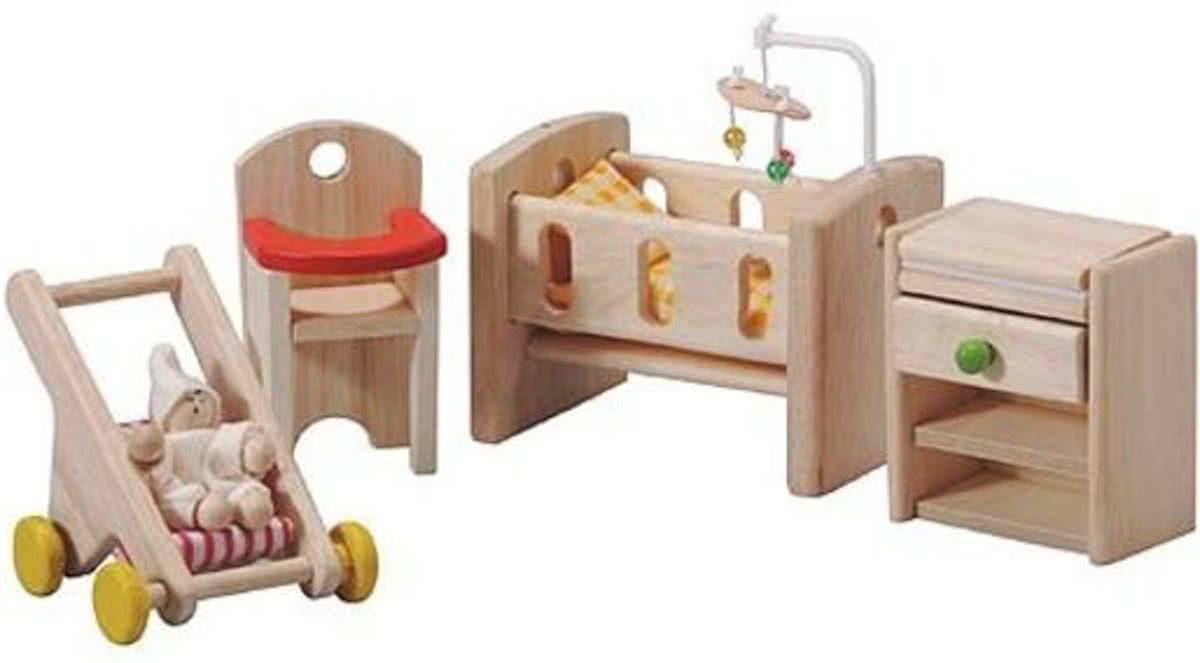 PlanToys Poppenhuis Babykamer set