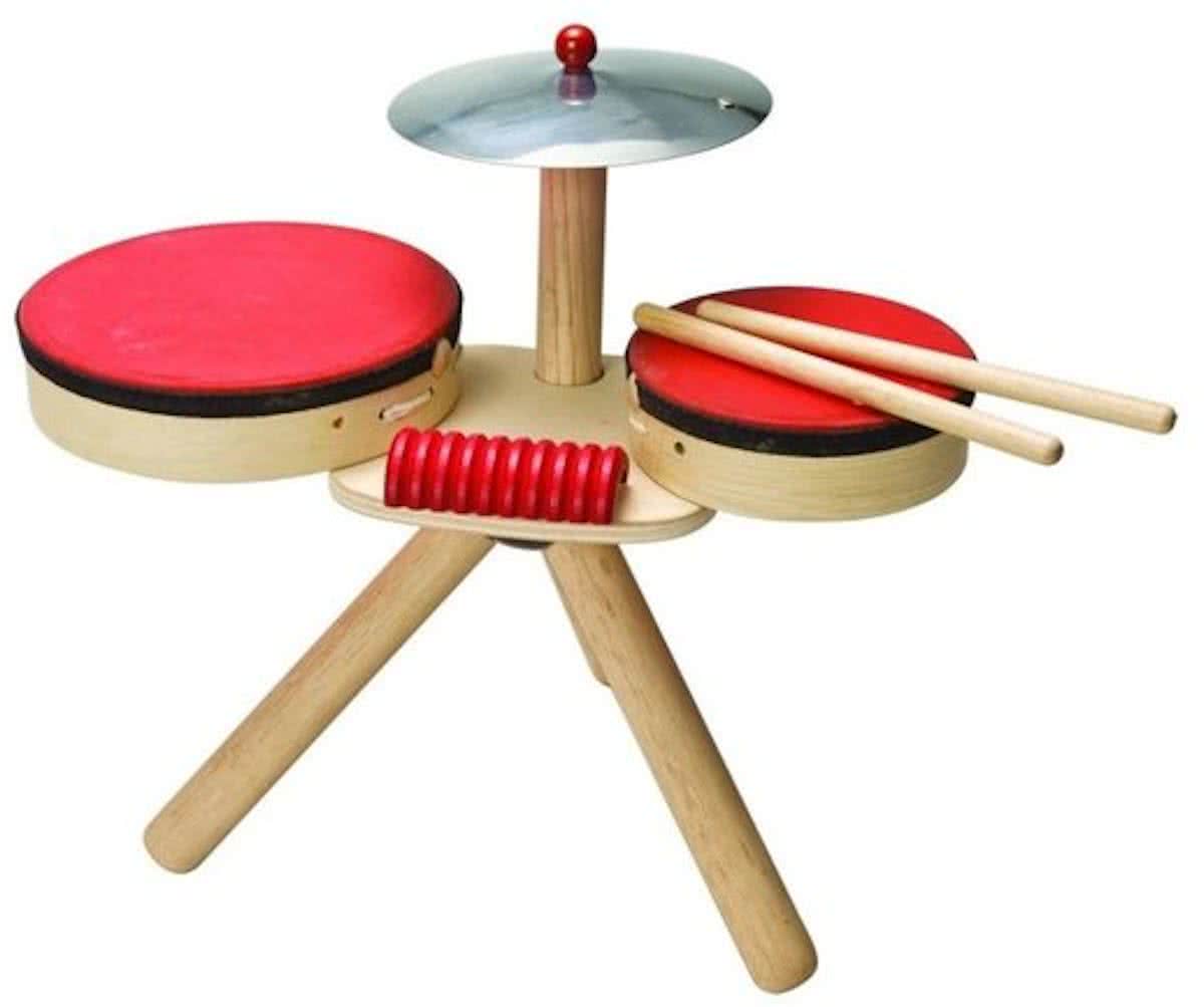 houten speelgoed drum stel plan toys klein