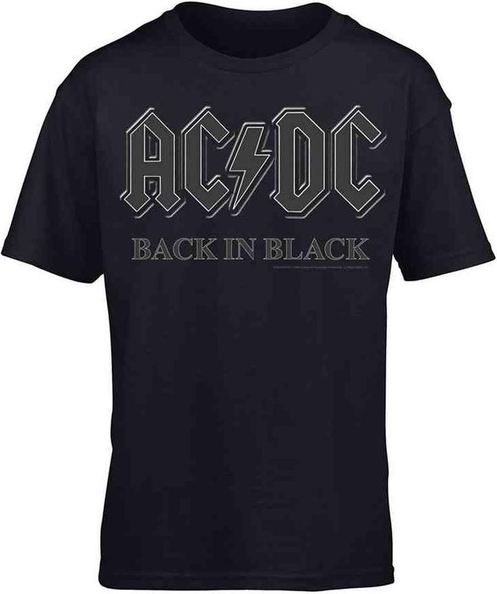 AC/DC Heren Tshirt -M- Back In Black Zwart