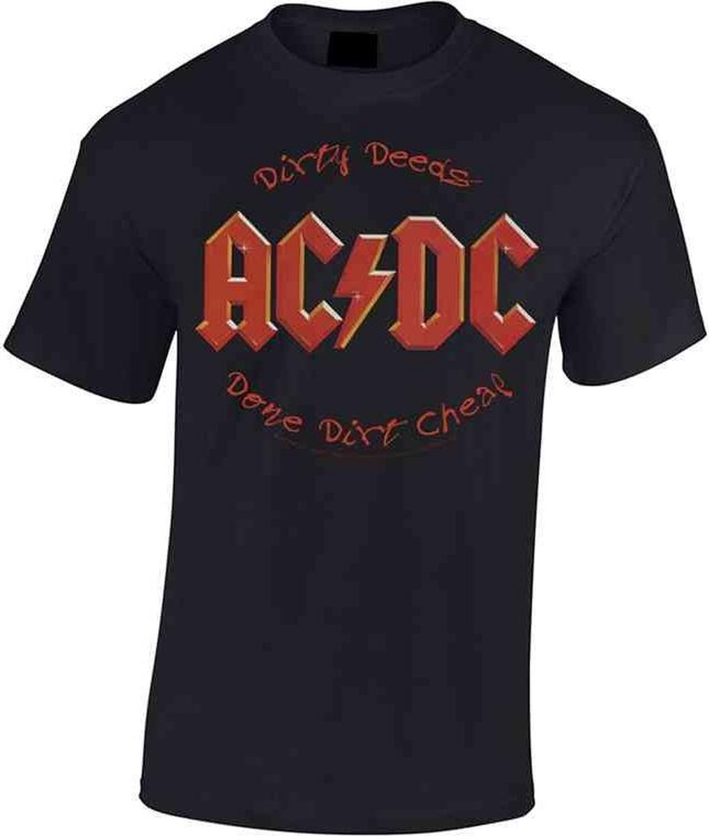 AC/DC Heren Tshirt -XL- Dirty Deeds Zwart