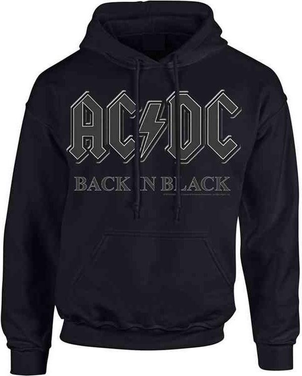 AC/DC Hoodie/trui -L- Back In Black Zwart