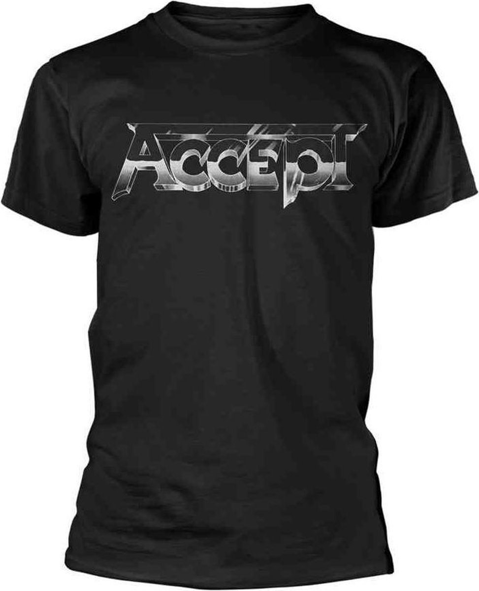 Accept Heren Tshirt -XL- Logo 2 Zwart