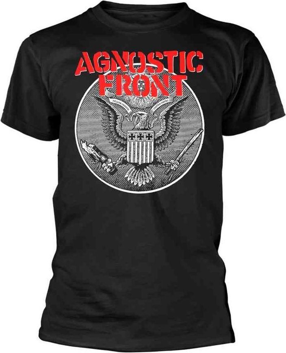 Agnostic Front Heren Tshirt -XXL- Against All Eagle Zwart