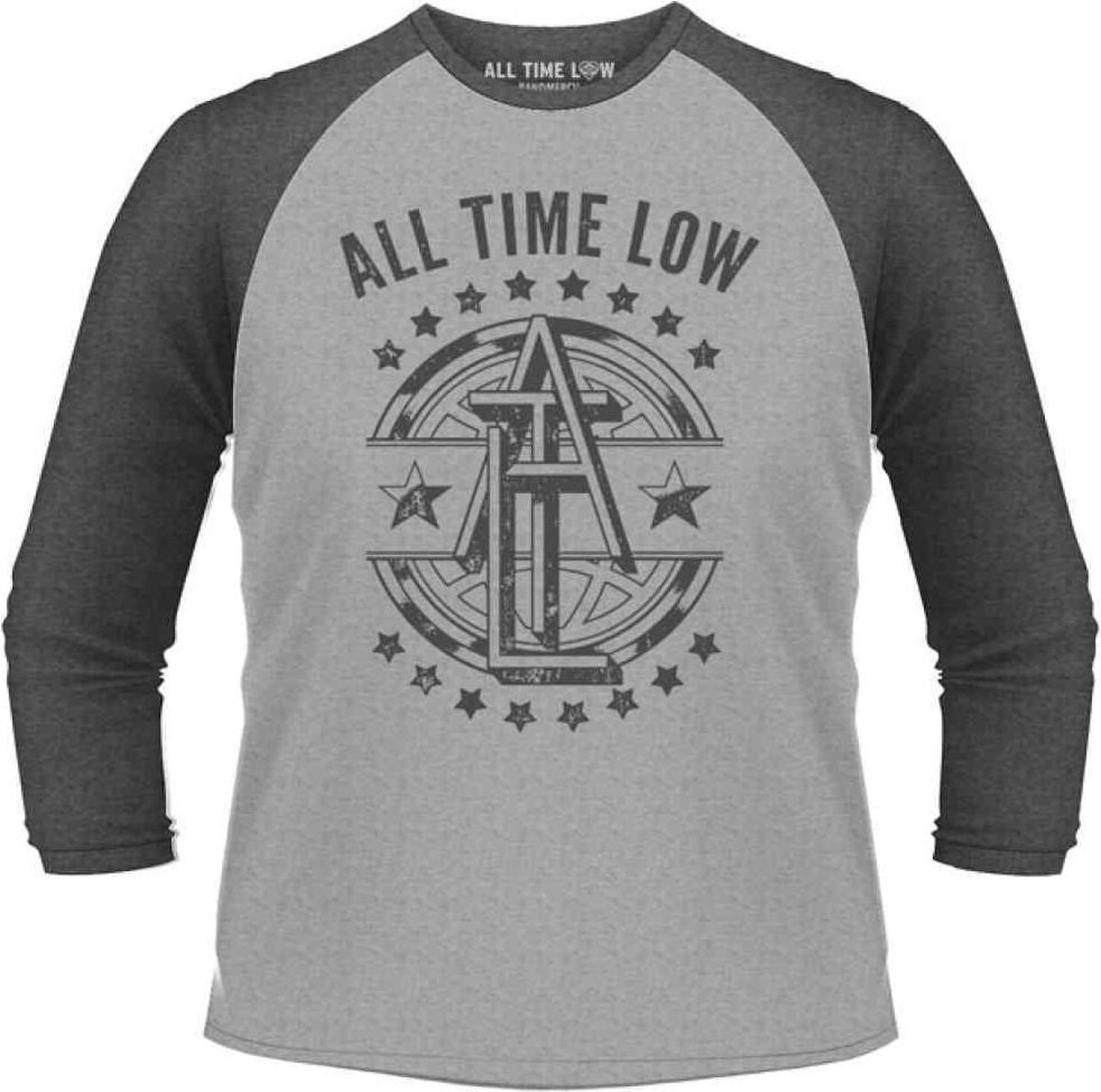 All Time Low Raglan top -L- Emblem Grijs