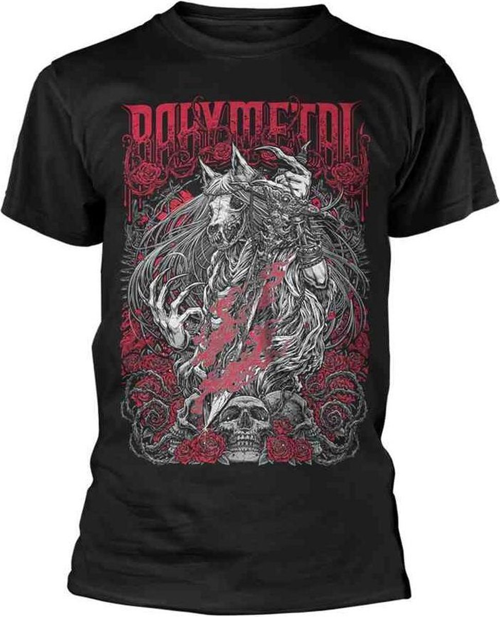 Babymetal Heren Tshirt -S- Rosewolf Zwart