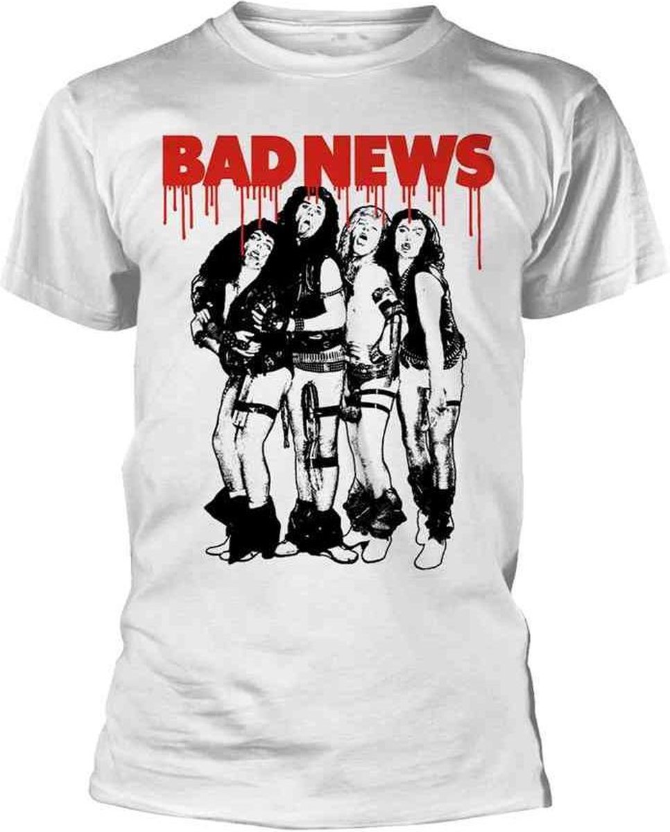 Bad News Heren Tshirt -M- Band Wit