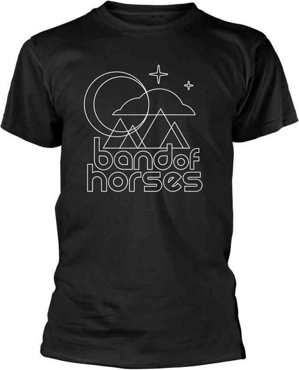 Band Of Horses Heren Tshirt -L- Alpine Line Zwart