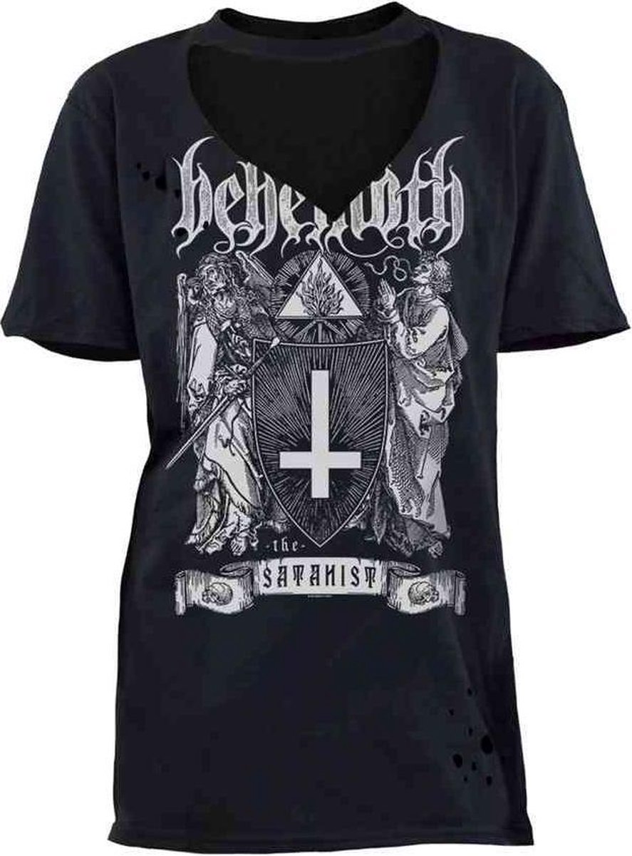 Behemoth Dames Tshirt -XL- Satanist Acid Wash Zwart