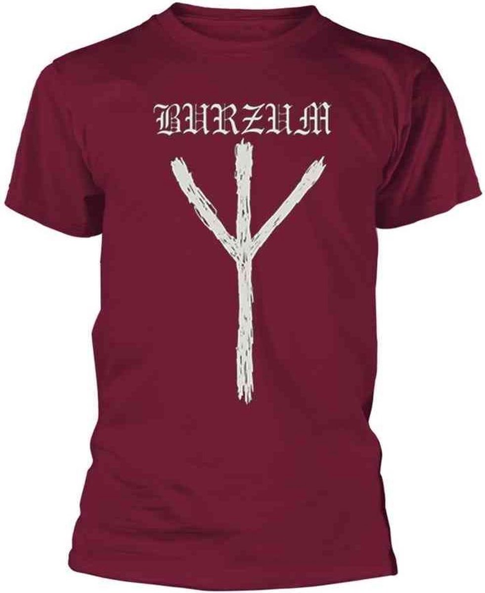 Burzum Unisex Tshirt -M- RUNE (MAROON) Bordeaux rood