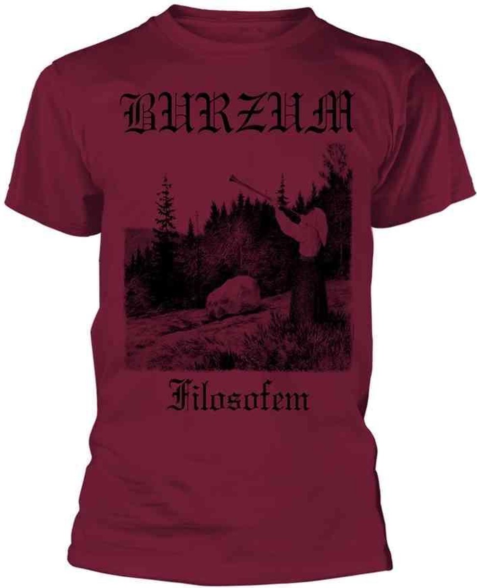 Burzum Unisex Tshirt -XL- FILOSOFEM 3 (MAROON) Bordeaux rood