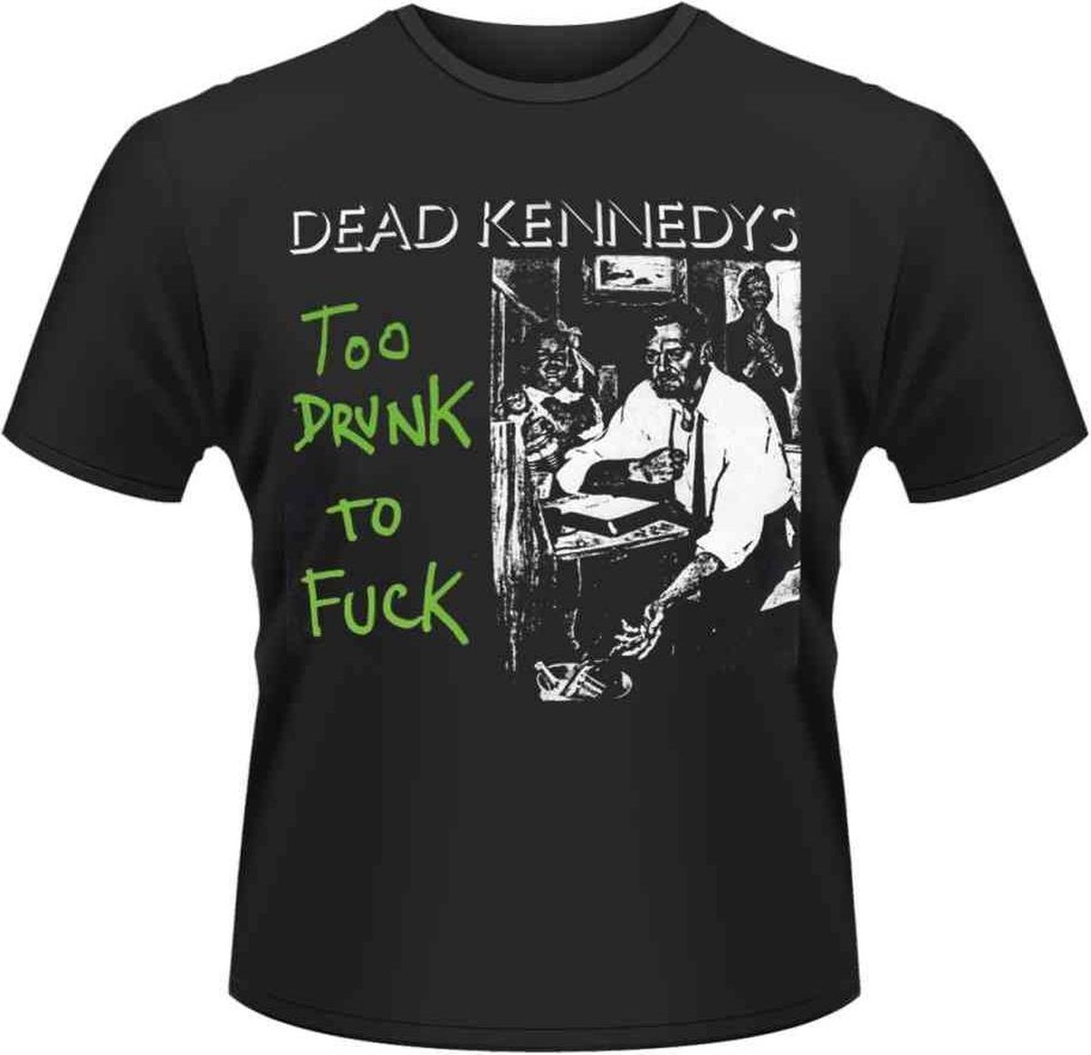 Dead Kennedys Heren Tshirt -XXL- Too Drunk To Fuck Single Zwart