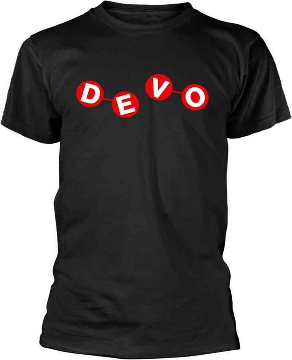 Devo Heren Tshirt -S- Atomic Logo Zwart