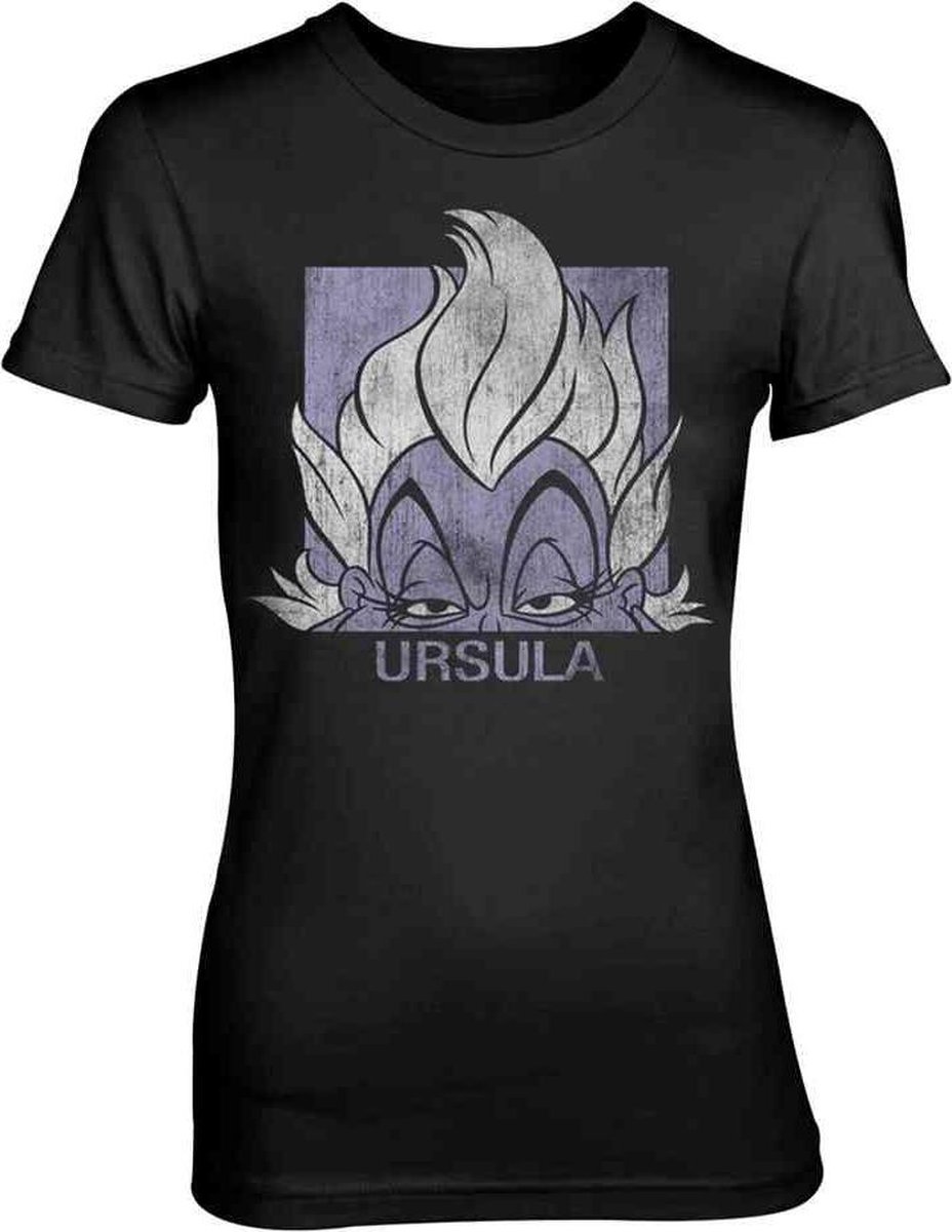 Disney Dames Tshirt -XS- URSULA Zwart