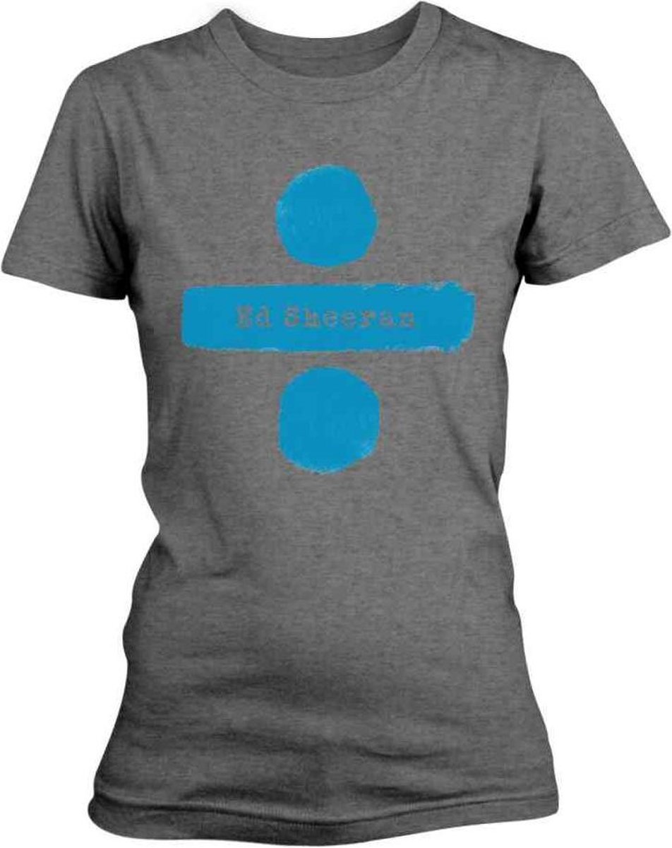 Ed Sheeran Dames Tshirt -L- Divide Logo Grijs