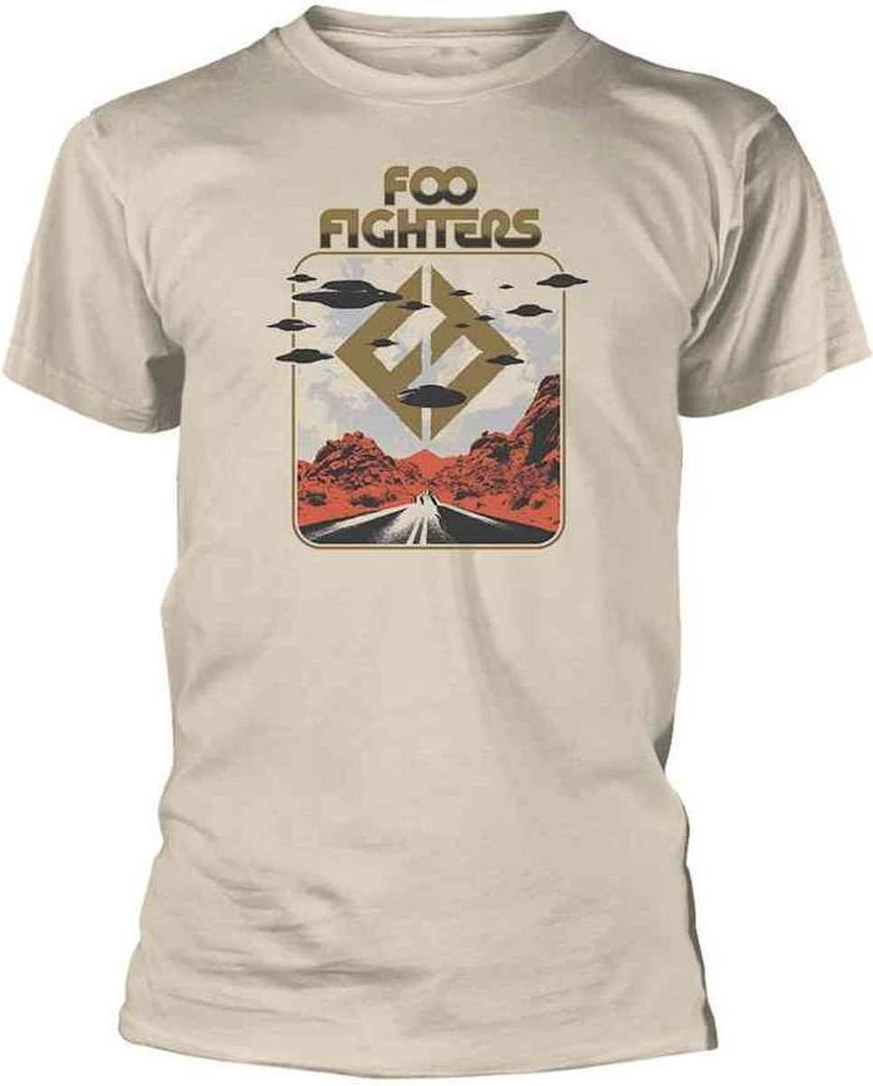 Foo Fighters Heren Tshirt -XL- Roswell Creme