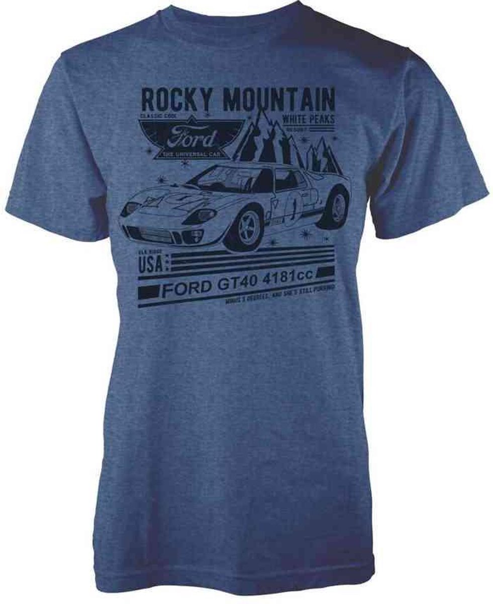 Ford Heren Tshirt -L- Rocky Mountain Blauw