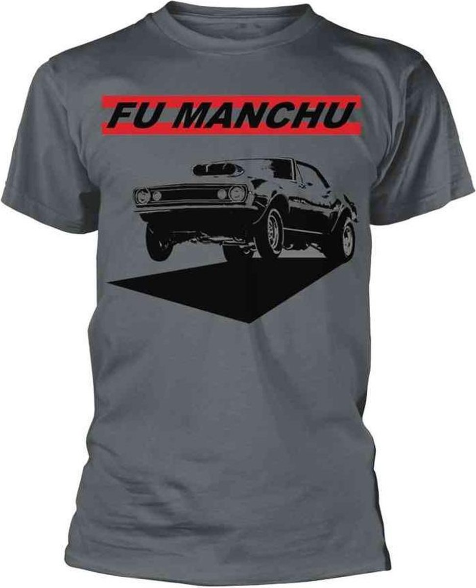 Fu Manchu Heren Tshirt -XL- Muscles Grijs