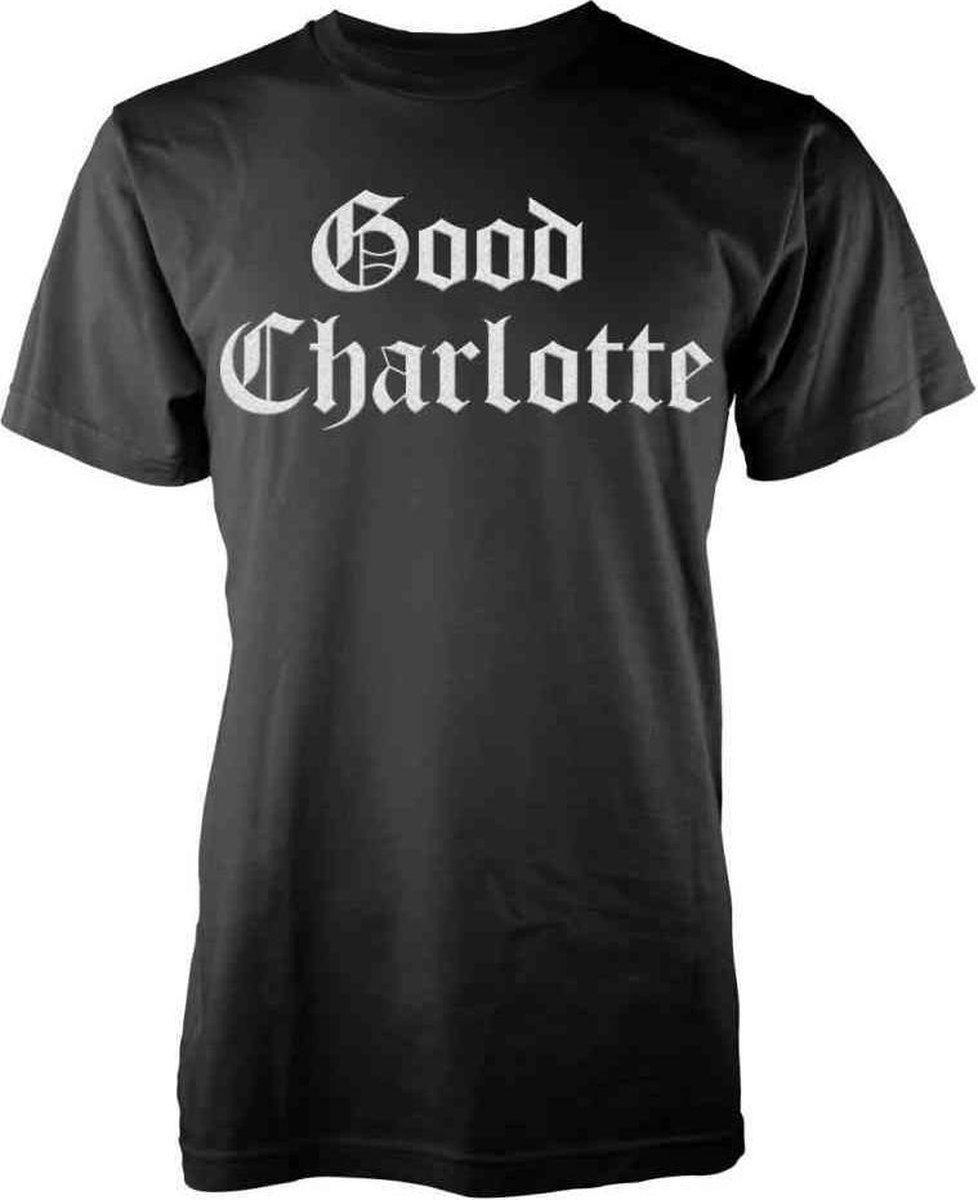 Good Charlotte Heren Tshirt -M- White Puff Logo Zwart