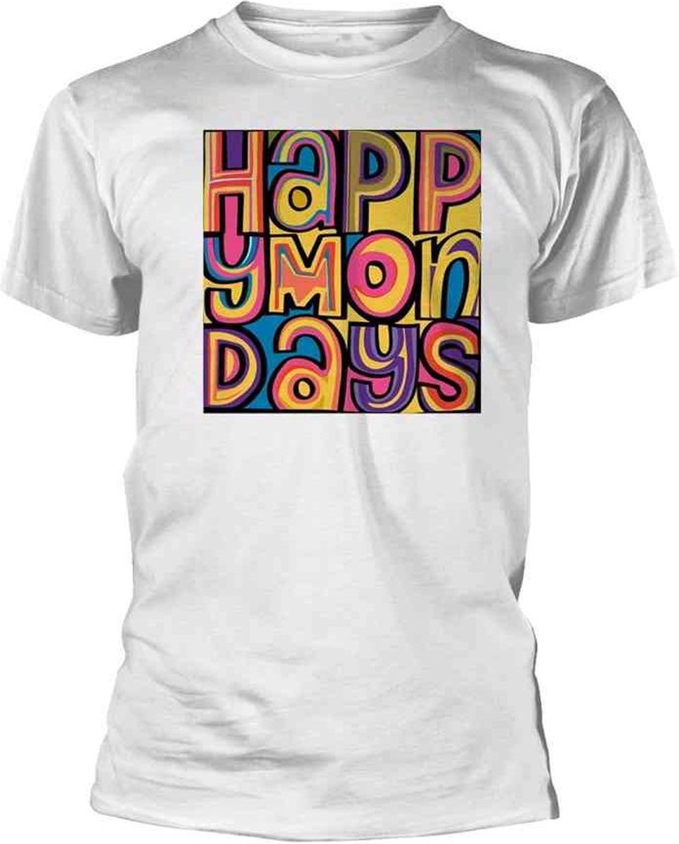 Happy Mondays Heren Tshirt -S- Wit