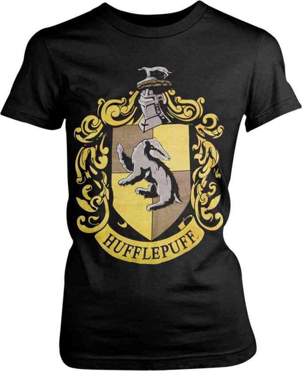 Harry Potter Dames Tshirt -XL- Hufflepuff Zwart