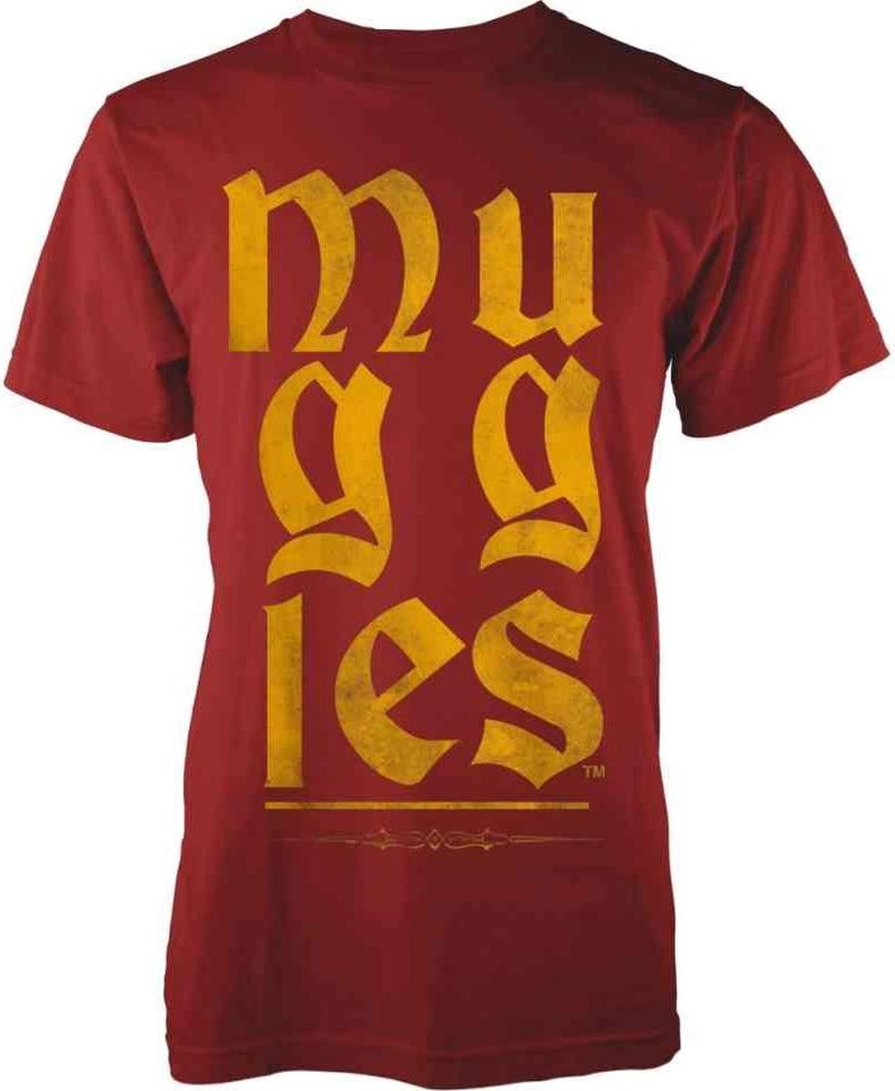 Harry Potter Heren Tshirt -L- Muggles Rood