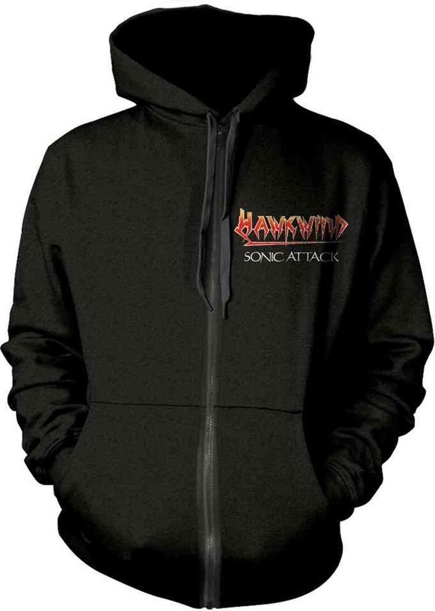 Hawkwind Vest met capuchon -XXL- Sonic Attack Zwart